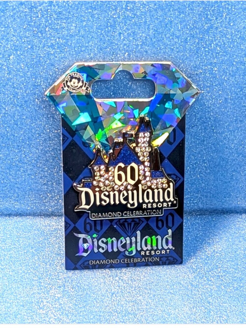 Disneyland 60th Anniversary "Diamond Celebration" Rhinestone Castle Pin